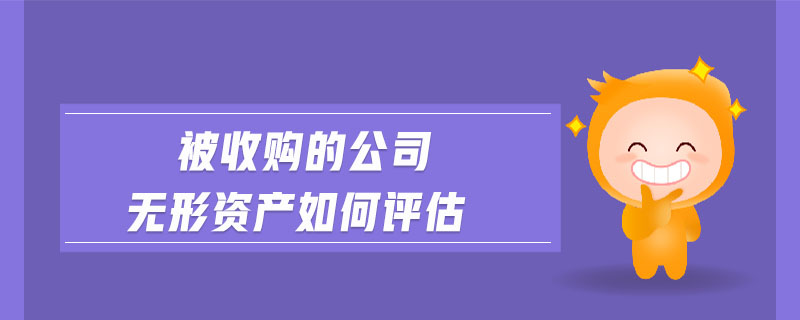 被收購(gòu)的公司無(wú)形資產(chǎn)如何評(píng)估