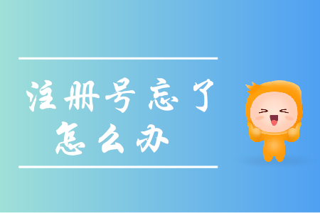 忘記初級會計報名注冊號怎么辦？