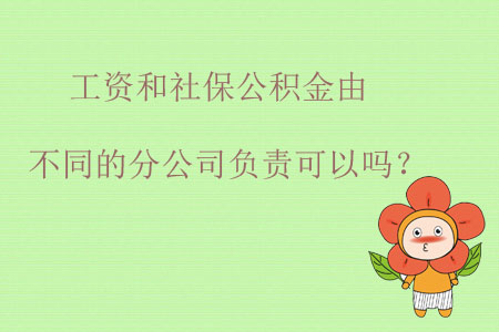 工資和社保公積金由不同的分公司負(fù)責(zé)可以嗎？