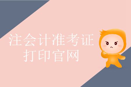 2019年cpa考試準考證打印網(wǎng)址