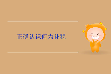 正確認(rèn)識何為補(bǔ)稅