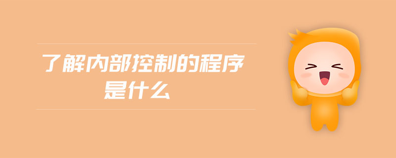 了解內部控制的程序是什么
