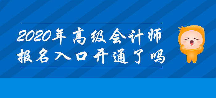 2020年高級(jí)會(huì)計(jì)師考試報(bào)名入口什么時(shí)候開通？