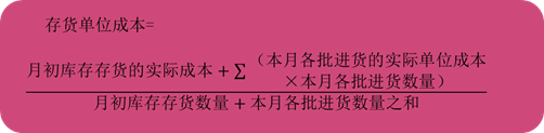 初級會(huì)計(jì)月末一次加權(quán)平均法