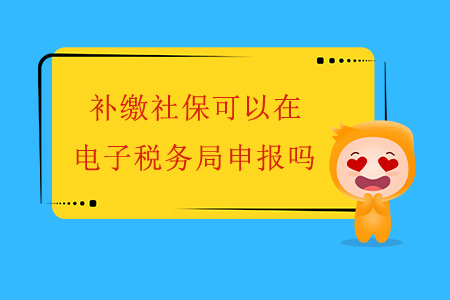 補(bǔ)繳社?？梢栽陔娮佣悇?wù)局申報(bào)嗎？