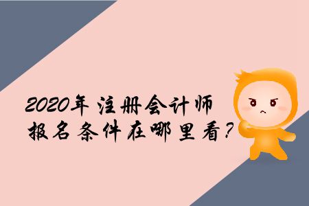 2020年注冊會計(jì)師報(bào)名條件在哪里看？