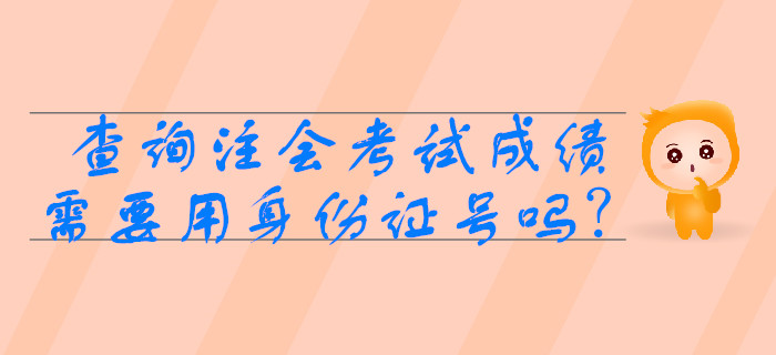 2019年查詢注會(huì)考試成績需要用身份證號(hào)嗎？