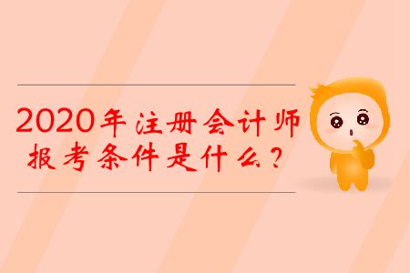 2020年注冊會計師的報考條件是什么？