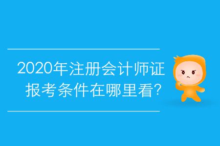 2020年注冊會計師證報考條件在哪里看？