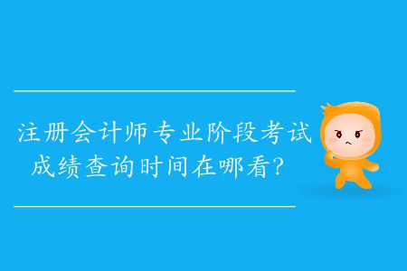 2019年注冊(cè)會(huì)計(jì)師專業(yè)階段考試成績查詢時(shí)間在哪看？