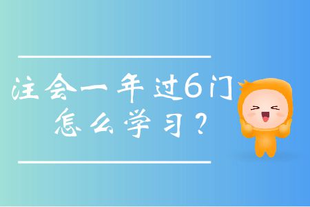注會一年過6門怎么學(xué)習(xí)？
