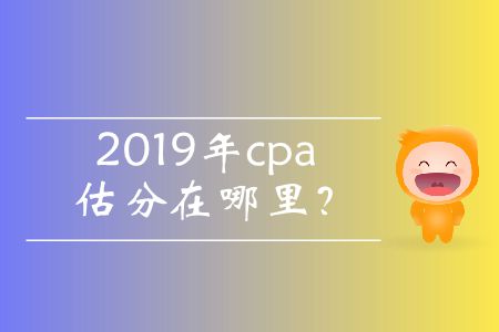 2019年cpa估分在哪里？