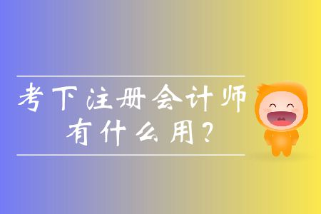 考下注冊會計(jì)師有什么用？
