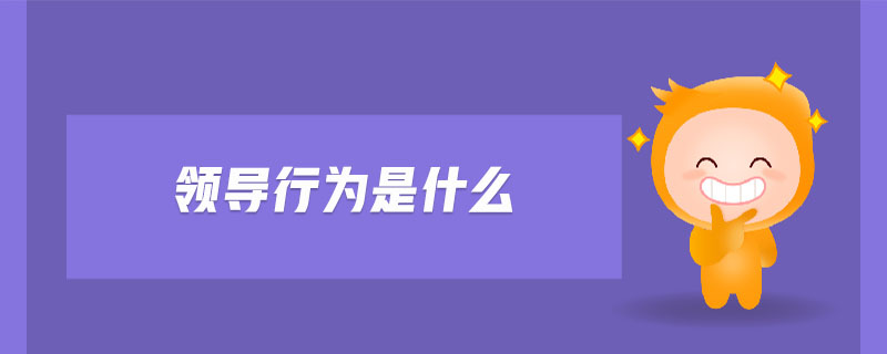 領(lǐng)導(dǎo)行為是什么