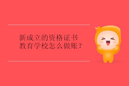 新成立的資格證書教育學(xué)校怎么做賬？