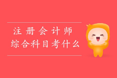2020年注冊會計(jì)師綜合科目考什么你知道嗎？