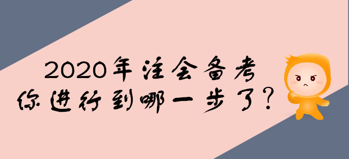 2020年注會(huì)備考預(yù)習(xí)階段，你進(jìn)行到哪一步了？