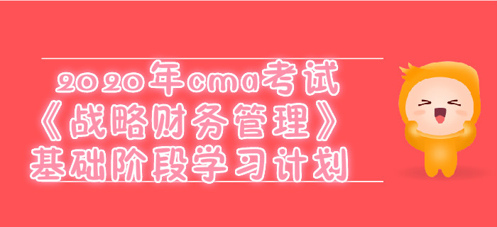 2020年cma考試《戰(zhàn)略財務管理》基礎階段學習計劃