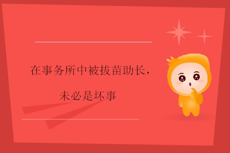 在事務(wù)所中被拔苗助長，未必是壞事