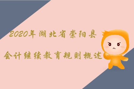 2020年湖北省崇陽縣會計繼續(xù)教育規(guī)則概述