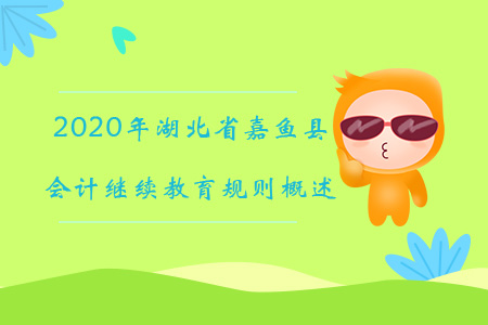 2020年湖北省嘉魚(yú)縣會(huì)計(jì)繼續(xù)教育規(guī)則概述