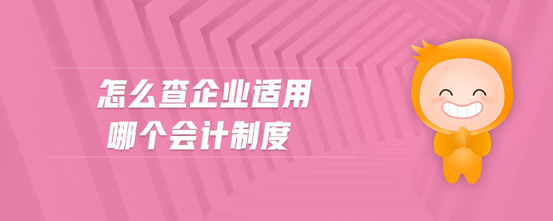 怎么查企業(yè)適用哪個會計制度