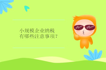 小規(guī)模企業(yè)納稅有哪些注意事項？