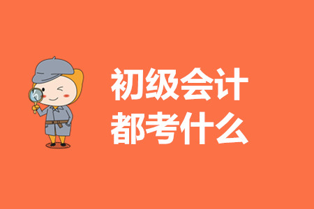 2020年初級會計職稱考試考什么