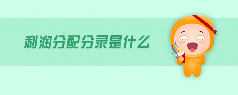 利潤分配分錄是什么