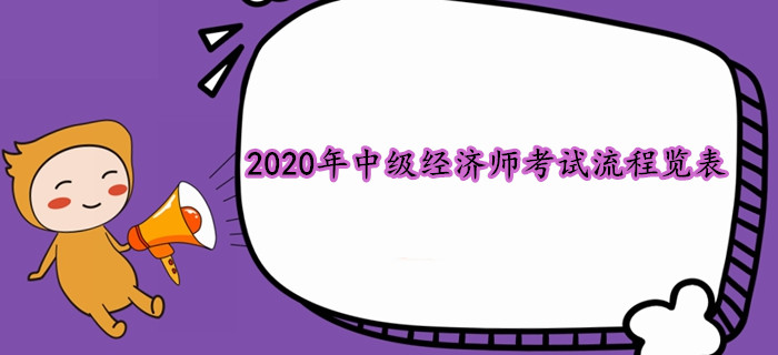 2020年中級(jí)經(jīng)濟(jì)師考試流程覽表