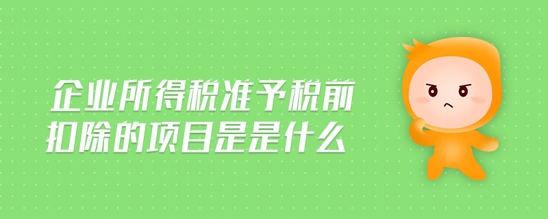 企業(yè)所得稅準(zhǔn)予稅前扣除的項(xiàng)目是是什么