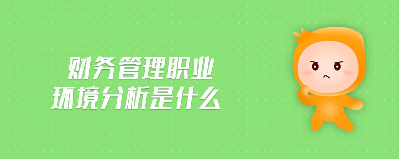 財務管理職業(yè)環(huán)境分析是什么