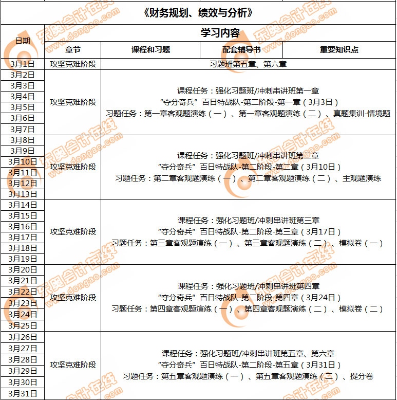 cma學(xué)習(xí)日歷
