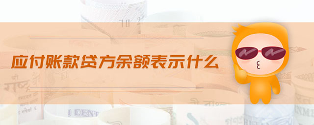 應付賬款貸方余額表示什么