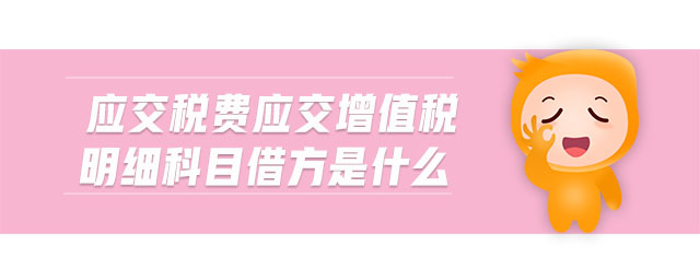 應(yīng)交稅費應(yīng)交增值稅明細科目借方是什么