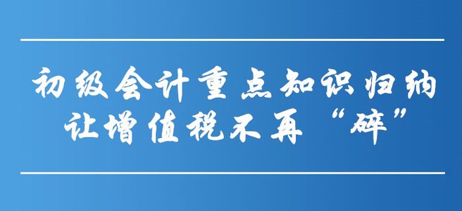 初級會計(jì)重點(diǎn)知識歸納-讓增值稅不再“碎”！