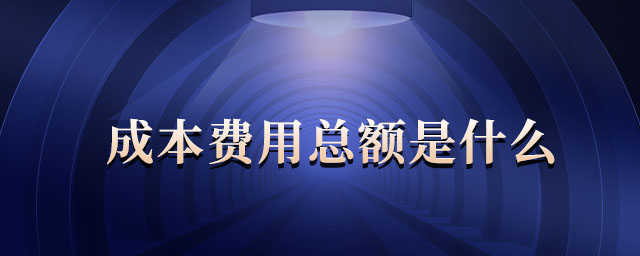 成本費(fèi)用總額是什么