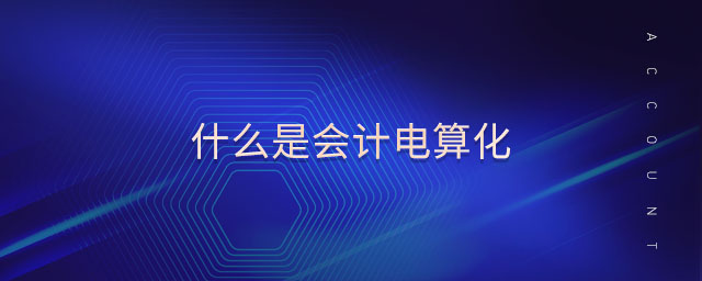 什么是會計(jì)電算化