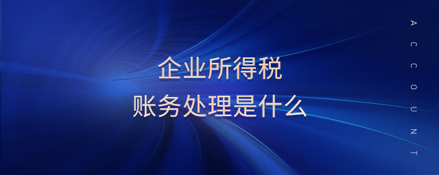 企業(yè)所得稅賬務(wù)處理是什么