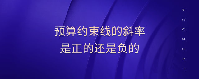 預(yù)算約束線的斜率是正的還是負(fù)的