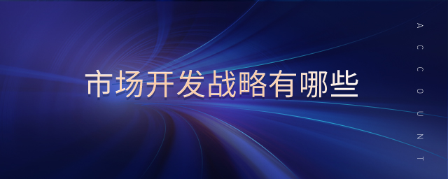 市場開發(fā)戰(zhàn)略有哪些