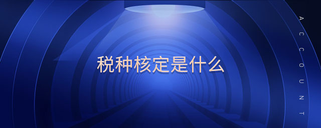 稅種核定是什么