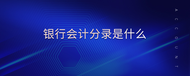 銀行會計分錄是什么