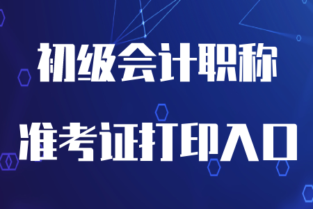2020年初級會計師準(zhǔn)考證打印入口調(diào)整了嗎？