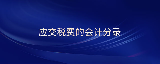 應(yīng)交稅費(fèi)的會計(jì)分錄
