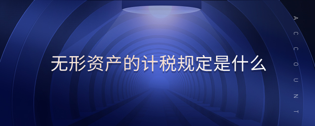無形資產(chǎn)的計稅規(guī)定是什么