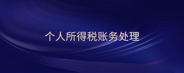 個(gè)人所得稅賬務(wù)處理