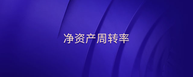 凈資產(chǎn)周轉(zhuǎn)率