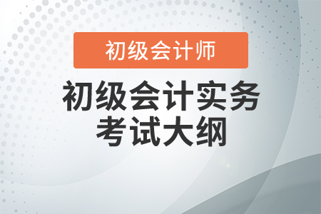 初級會計考試大綱：初級會計實務(wù)