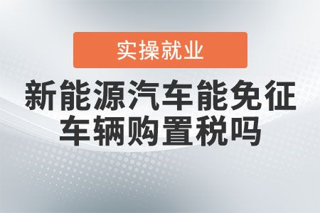 新能源汽車(chē)能免征車(chē)輛購(gòu)置稅嗎？